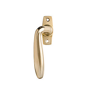 Paskvil handle Funkis 2383 Left Brass Polished Without lacquer Black Bakelite Ø20mm 7x7x5