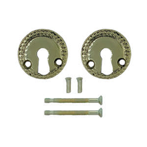 Key tag 1671-A without flap Brass Polished Without lacquer Ø45mm