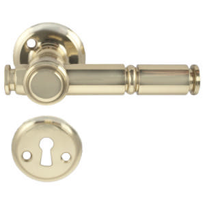 Door handle A1185 (1680+1681) Skovshoved Brass Polished with lacquer 18mm