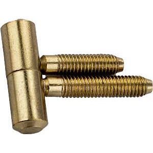 Mortise hinge Brass plated 9x6 mm