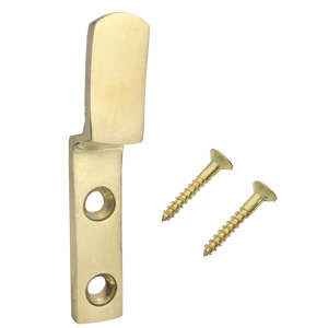 Window handle 21403 Loose hook Brass Polished Without lacquer 10mm