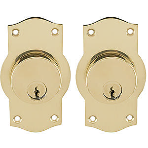 Long sign set L41 CC incl. cup Brass Polished Without lacquer 95x41x3mm