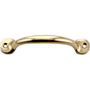 Furniture Handle 56 2 Holes Brass Polished with Lacquer 100 mm