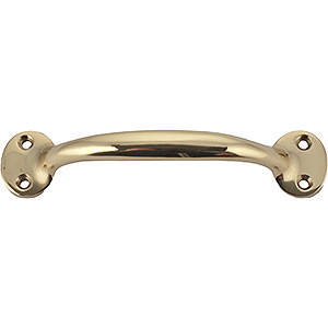 Furniture Handle 56 4 Holes Brass Polished Without Lacquer 177mm
