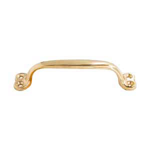 Furniture Handle 58 4 Holes Heart Brass Polished Without Lacquer 132mm