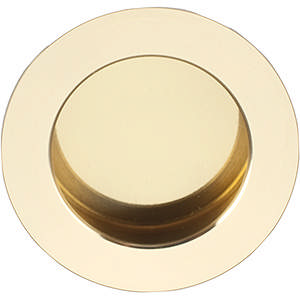 Sliding door bowl 595 55 Brass Polished with lacquer 54x48x12mm
