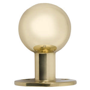 Door knob 458 Brass Polished with lacquer 40 mm