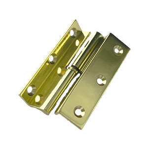 Cabinet Hinge H Bent Brass Polished with Lacquer 60XØ7.5 mm
