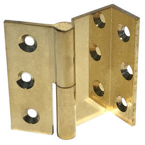 Cabinet Hinge 318/20 Left Angle Brass Polished with Lacquer 50x20XØ8 mm