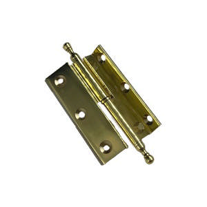 Cabinet Hinge V Curved w/fig Brass Polished with lacquer 60XØ6 mm