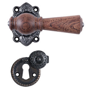 Door handle Østerbro 670, New doors, Mahogany, Oxidized black