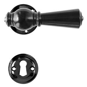 Door handle Østerbro 670, Older doors, Black, Black Lacquered