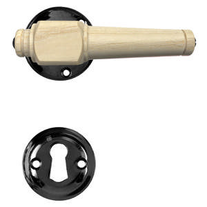 Door handle Svanemølle 671 w/wood screws (1770T) Ash Black
