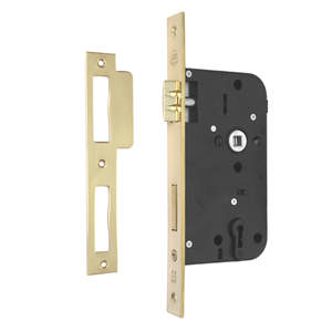 Middle door lock SINA D 55mm + Strike plate 235x24mm square, Reversible, CC72 mm