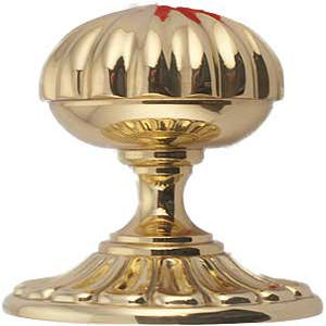 Doorknob 168 Brass Polished Unlacquered 70 mm