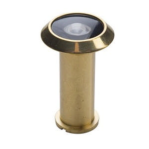 Door peephole US Fireproof Brass Polished with lacquer Ø14 T39-73mm