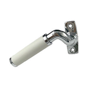 Paskvil handle Funkis 2383 Left Chrome White Wood Ø20mm 7x7x55mm + Bushing