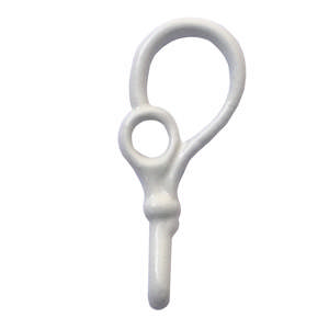 Anverfer Retro Closed w/eyelet White Lacquer 61x23mm