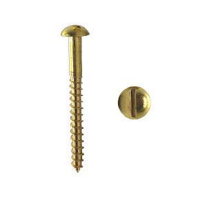 Brass screw DIN 96 Round Head Straight Brass pk with 100 pcs.