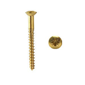 Brass screw DIN 7995 Pan Head Cross Brass pack of 200 pcs.