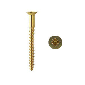 Brass screw DIN 7997 Countersunk Head Cross Brass pack of 100 pcs.
