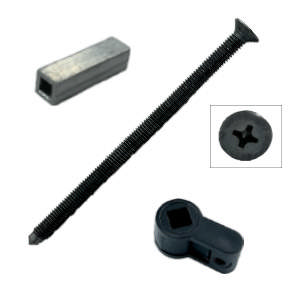 Blind sign set 1975 Plan w/M4 screw + wooden screw cc38 Brass Polished Without varnish Ø50