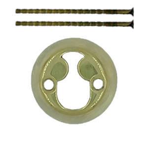 Cylinder Ring Rococo Brass Polished Without Lacquer 20mm Ø50