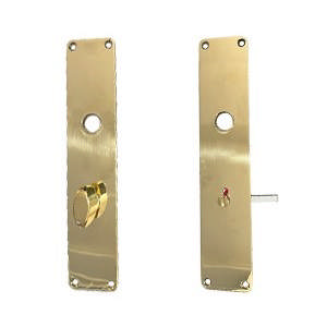 Long plate set LR45 G WC Ruko cc69 Brass Polished Without lacquer Ø15 220x45x2mm