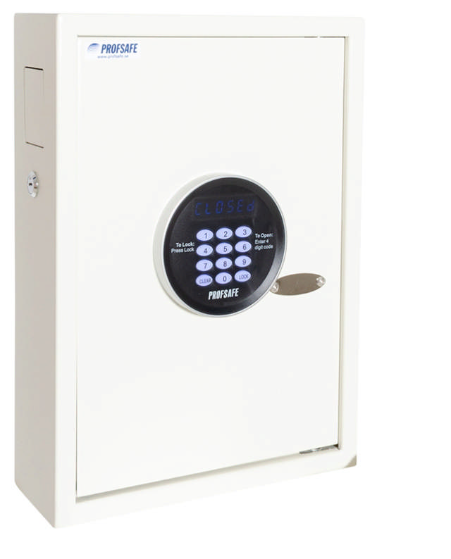 Profsafe key cabinet with 50 hooks w/code lock