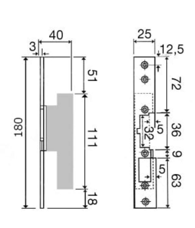 Solid post 735, electric end plate (971351)