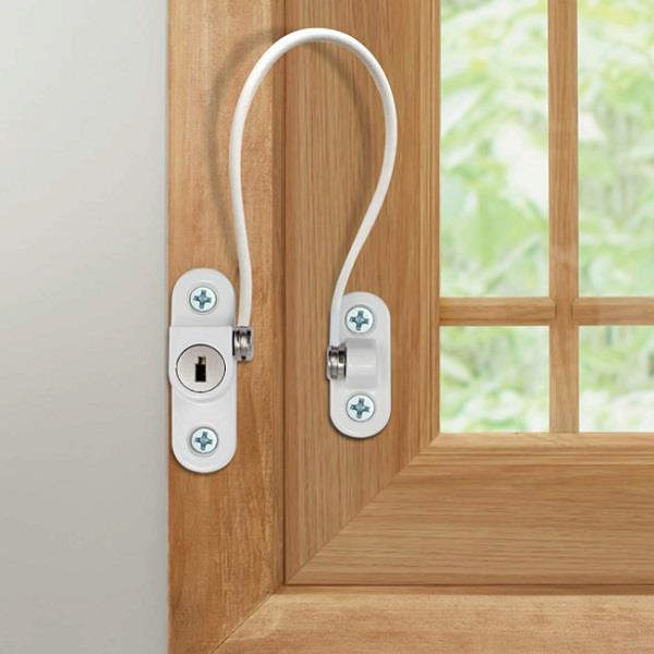 WINDOW LOCK, OVAL MODEL, CHROME PLATED, M/SS-304 WIRE - 190MM