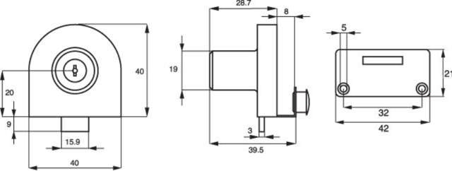 Siso glass lock 918 t/single single-acting