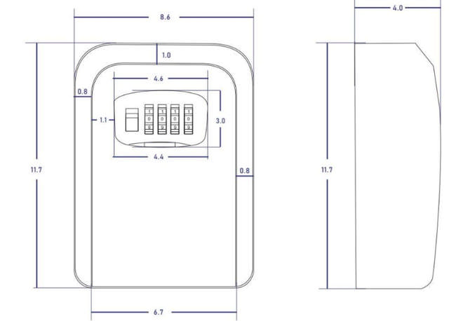 Small quality key box with roll codes
