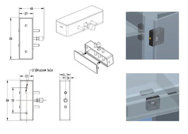 Siso strike plate for Mifare1 cabinet lock